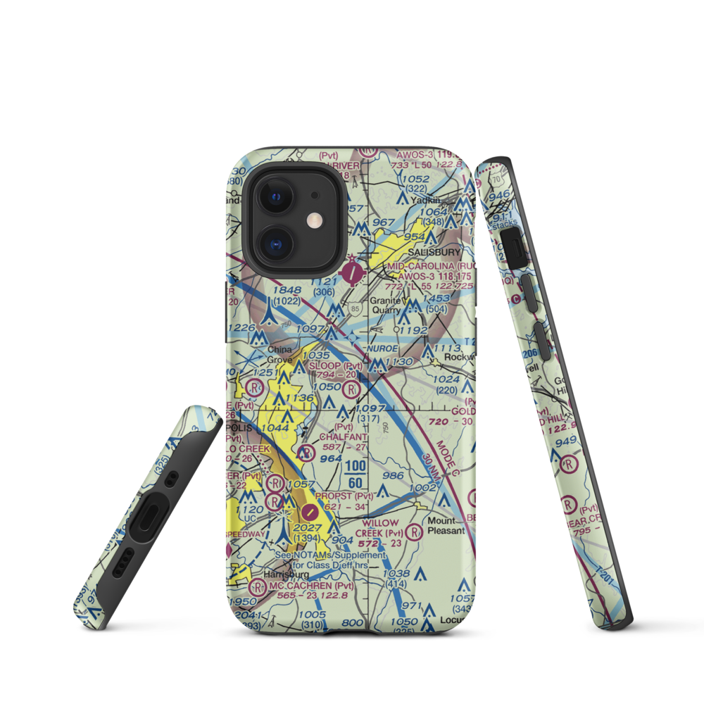 Sloop Airport (41NC) VFR Sectional  Tough iPhone Case iPhone 12 mini model shown