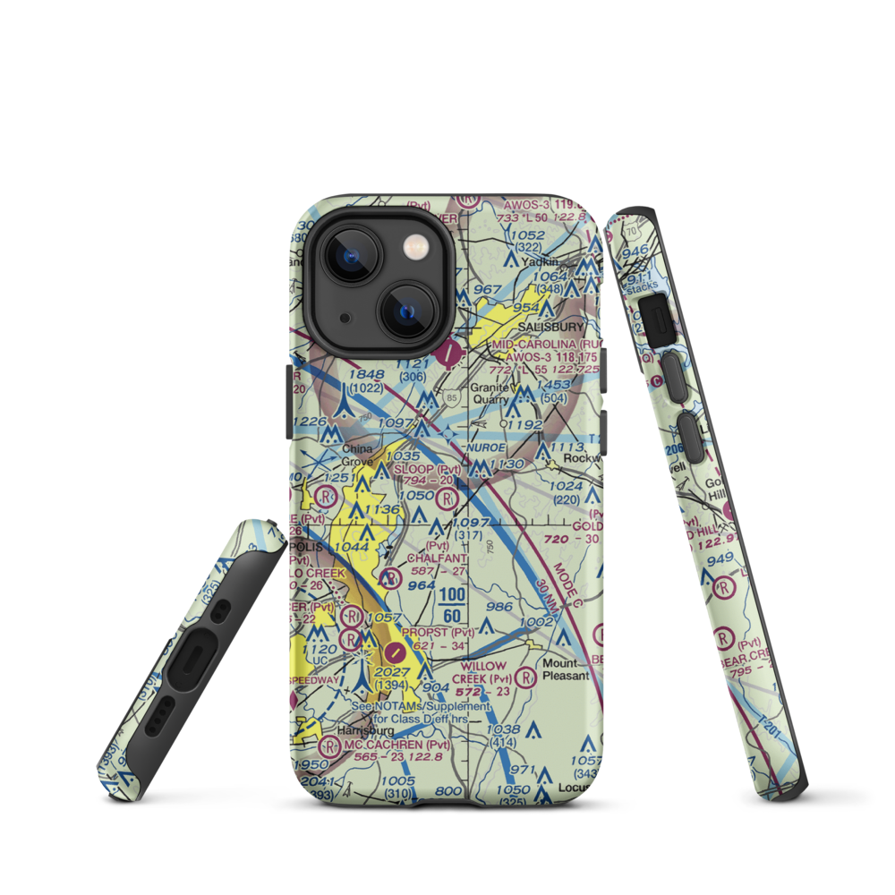 Sloop Airport (41NC) VFR Sectional  Tough iPhone Case iPhone 13 mini model shown