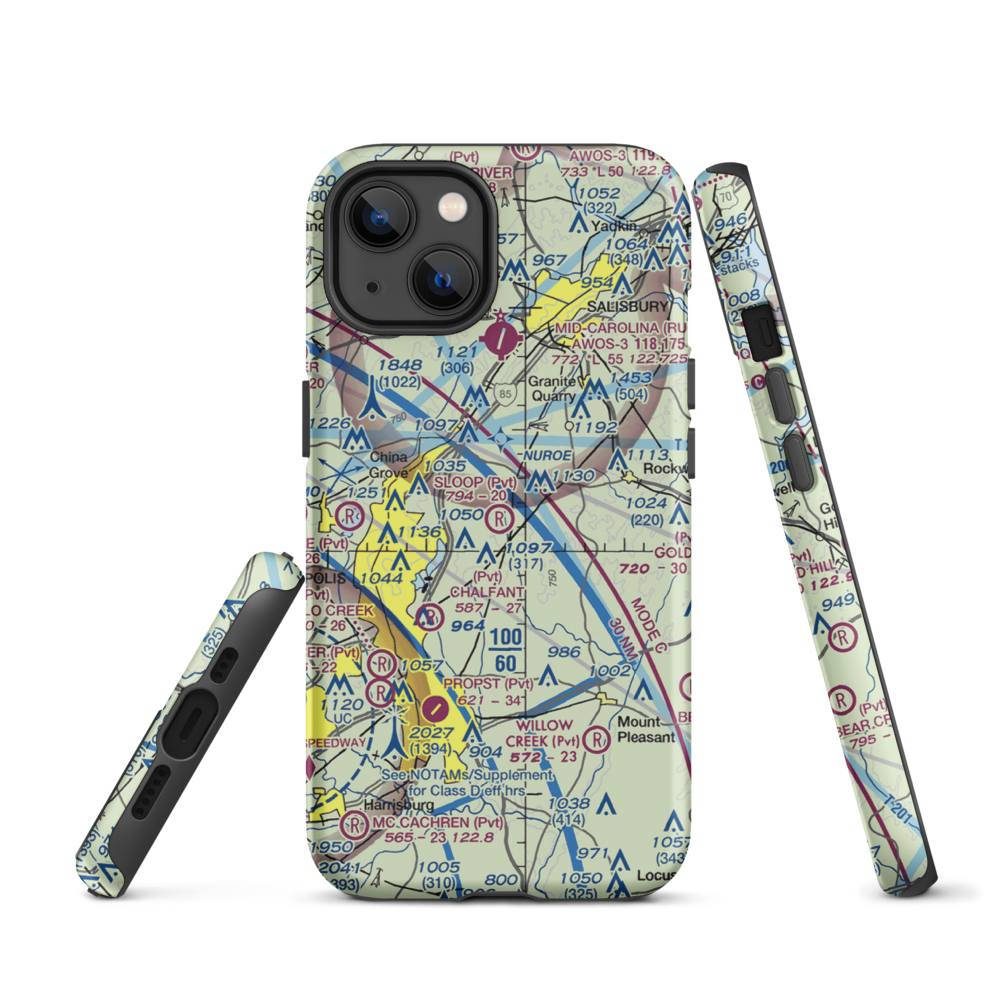 Sloop Airport (41NC) VFR Sectional  Tough iPhone Case iPhone 13 model shown