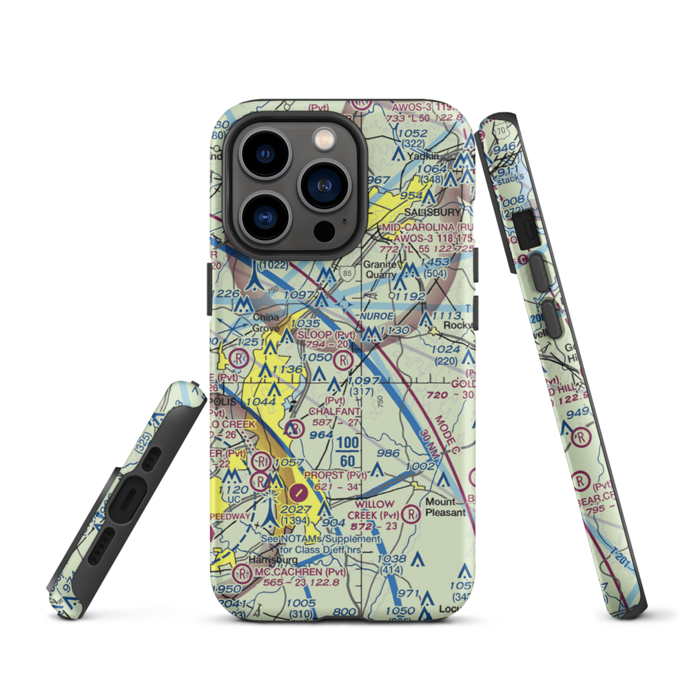Sloop Airport (41NC) VFR Sectional  Tough iPhone Case iPhone 13 Pro model shown
