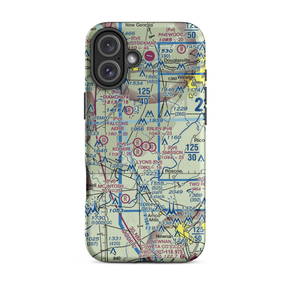 Smisson Field (7GA9) VFR Sectional  Tough iPhone Case iPhone 16 Plus model shown