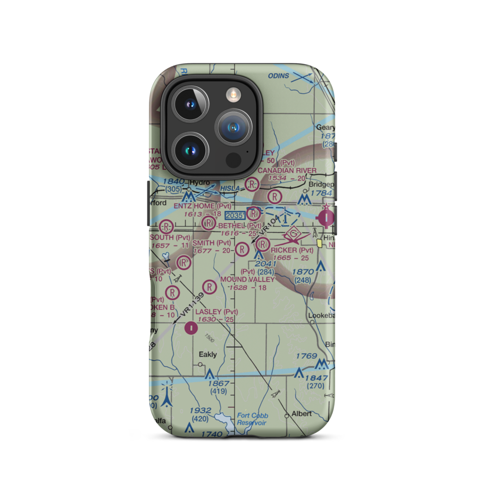 Smith Airpark (29OK) VFR Sectional  Tough iPhone Case iPhone 16 Pro model shown