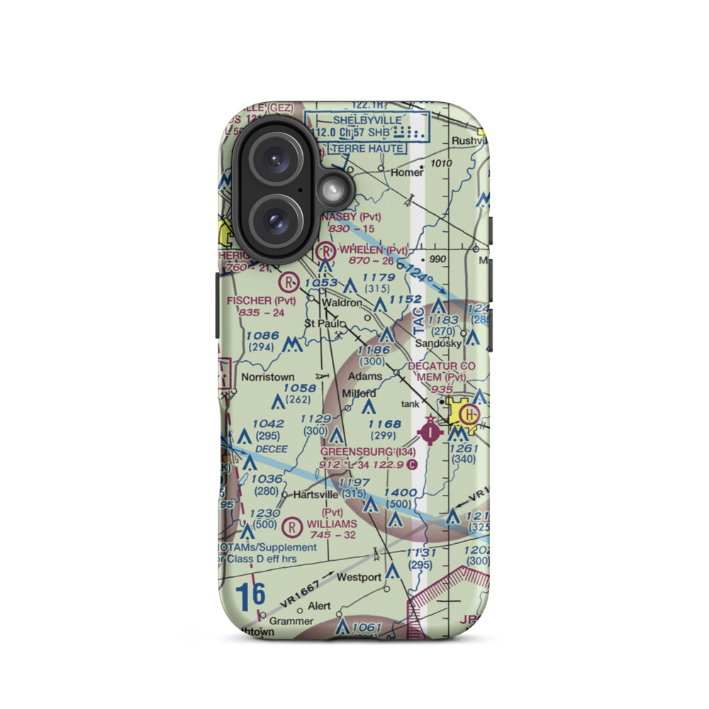 Smith Airport (II71) VFR Sectional  Tough iPhone Case iPhone 16 model shown