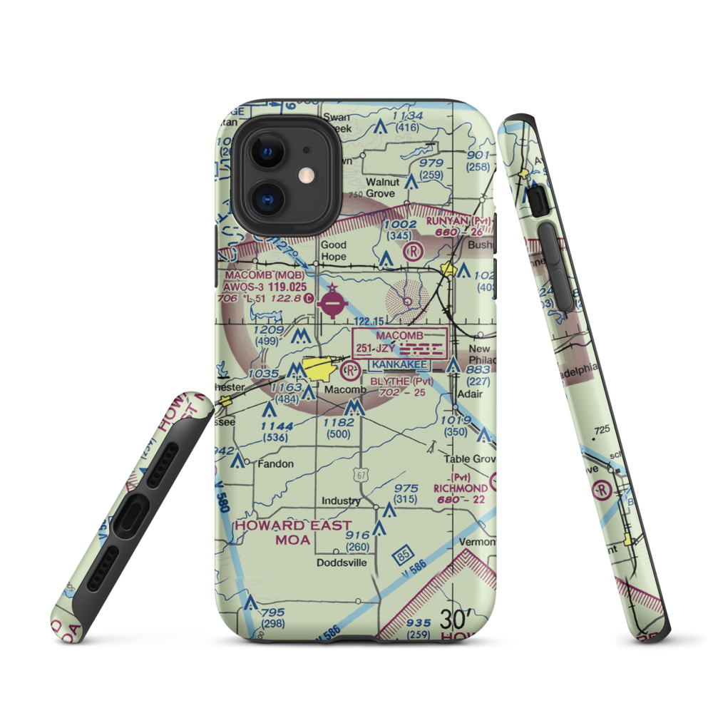 Smith Airport (LL27) VFR Sectional  Tough iPhone Case iPhone 11 model shown