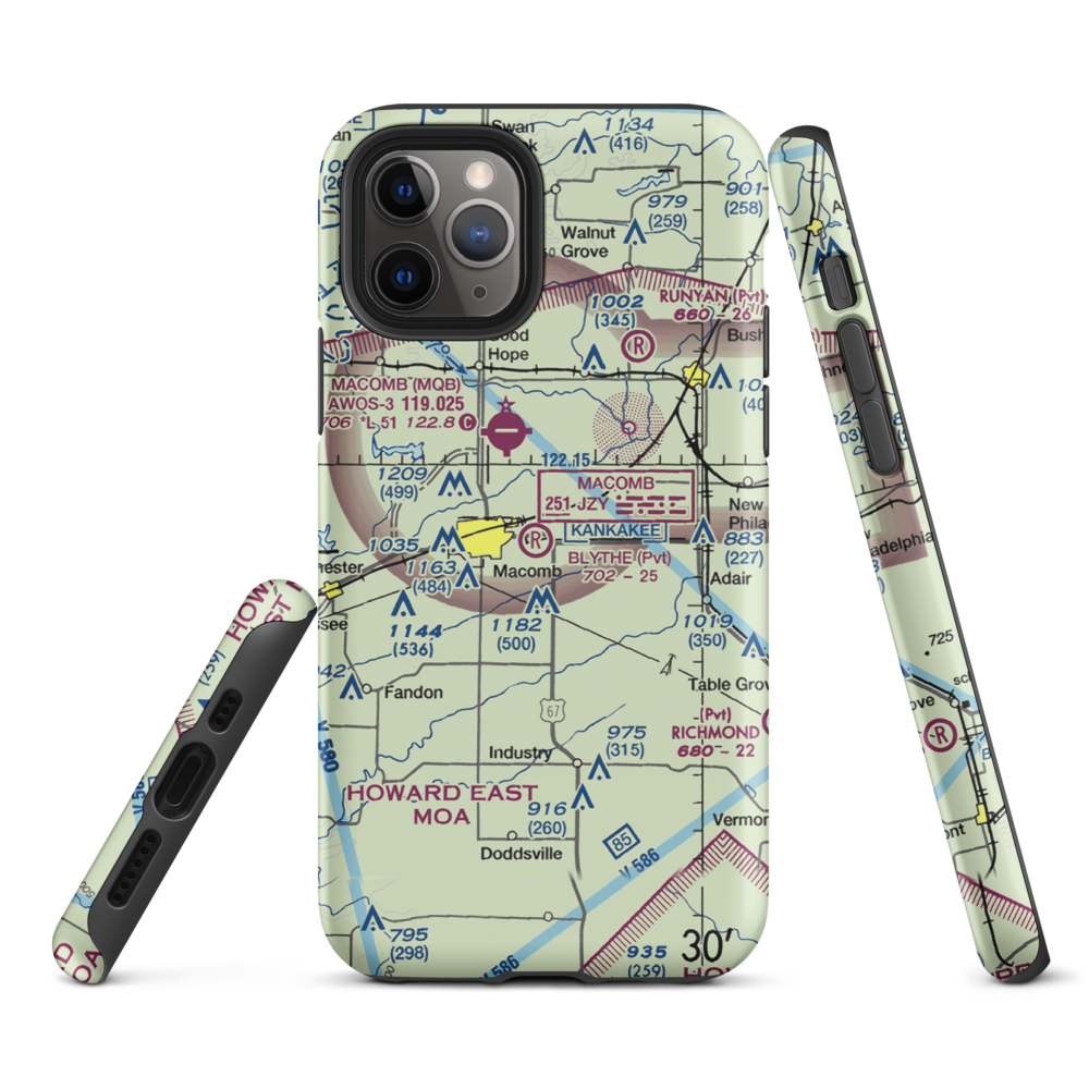 Smith Airport (LL27) VFR Sectional  Tough iPhone Case iPhone 11 Pro model shown