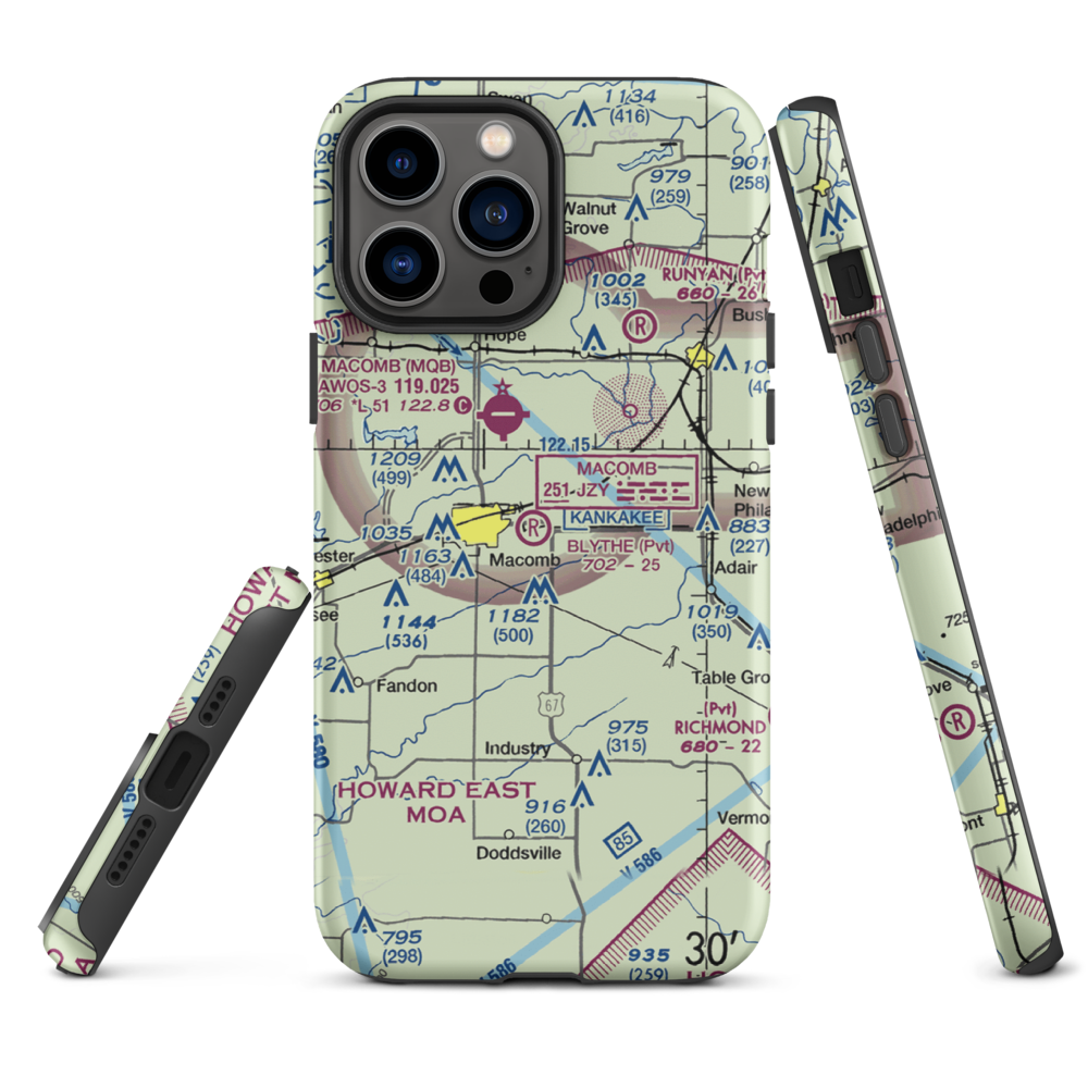 Smith Airport (LL27) VFR Sectional  Tough iPhone Case iPhone 13 Pro Max model shown