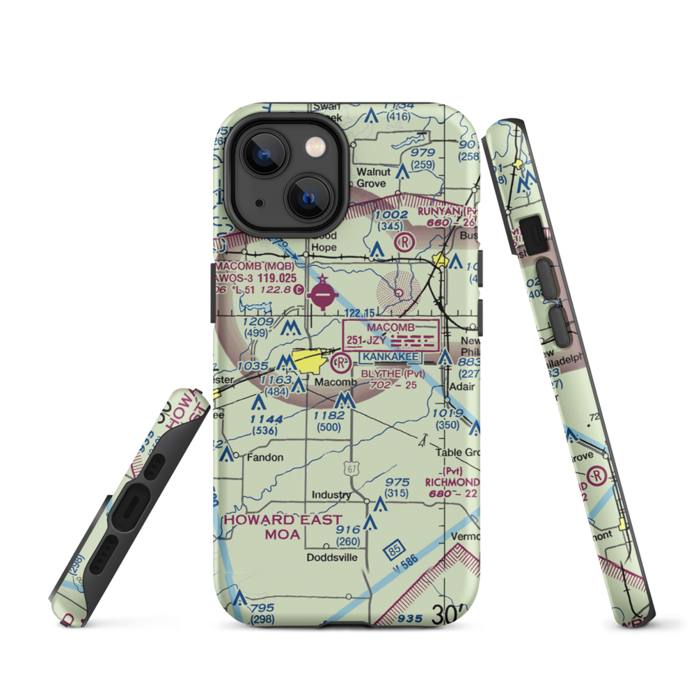 Smith Airport (LL27) VFR Sectional  Tough iPhone Case iPhone 14 model shown