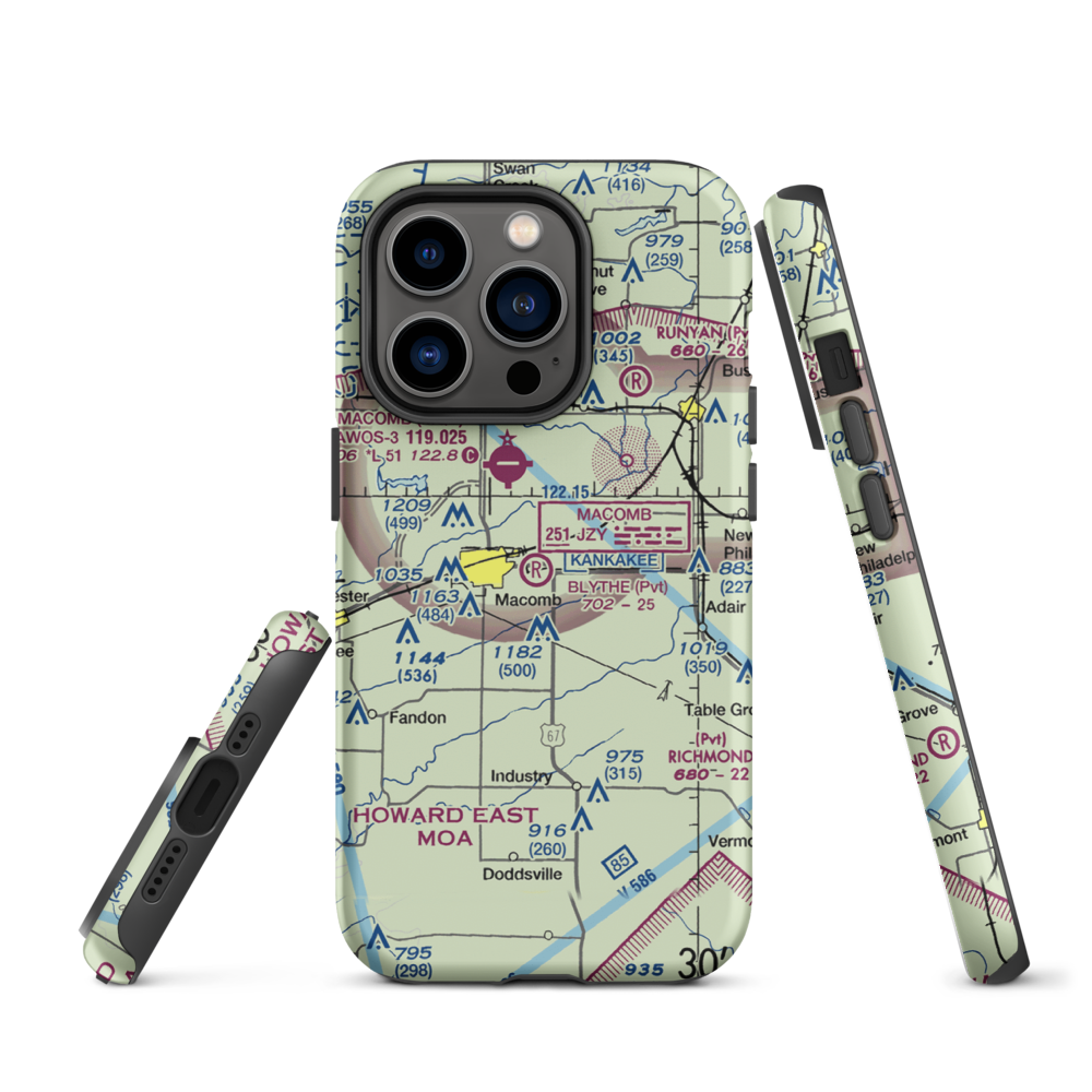Smith Airport (LL27) VFR Sectional  Tough iPhone Case iPhone 14 Pro model shown