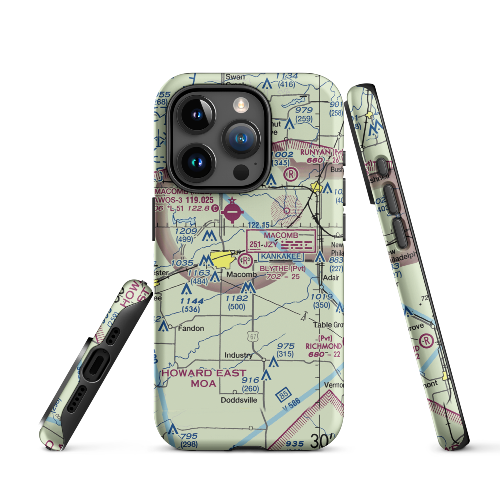 Smith Airport (LL27) VFR Sectional  Tough iPhone Case iPhone 15 Pro model shown