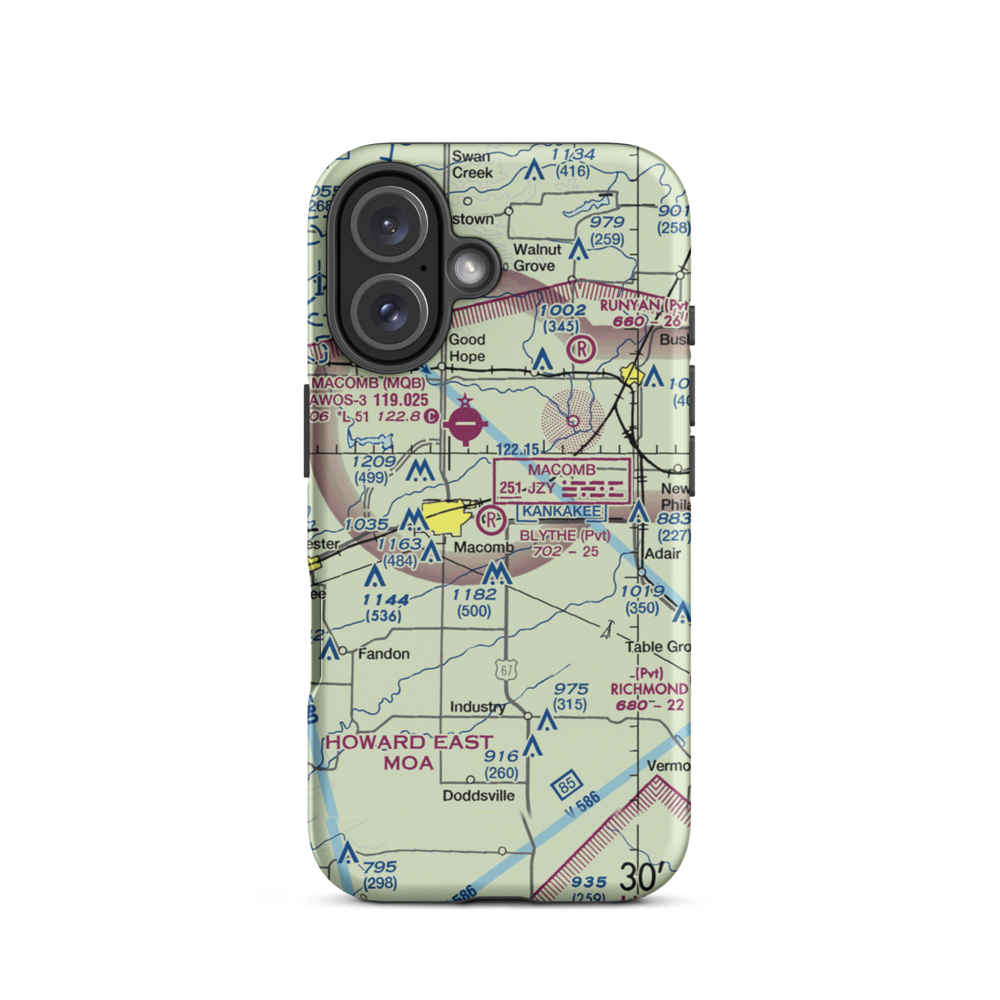 Smith Airport (LL27) VFR Sectional  Tough iPhone Case iPhone 16 model shown