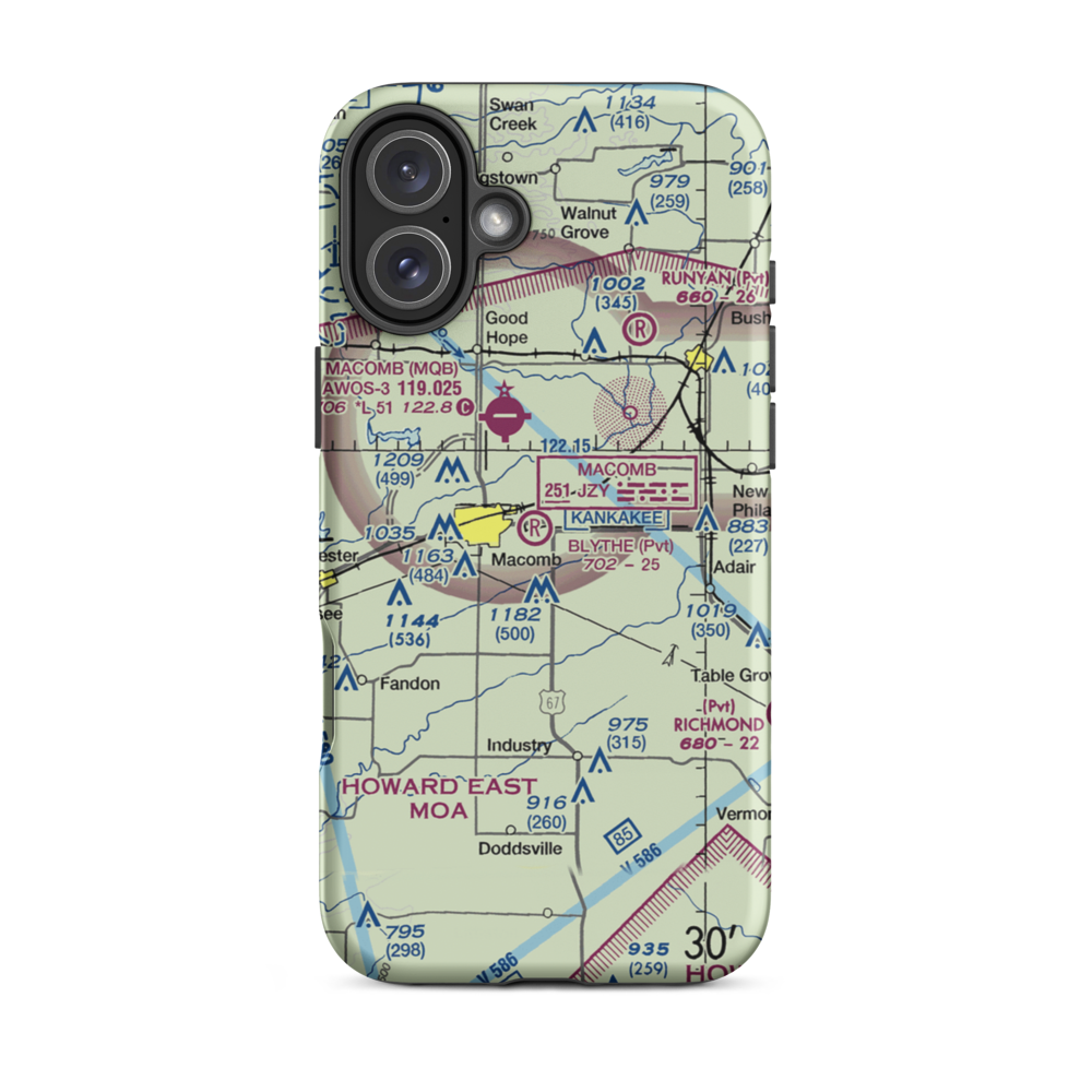 Smith Airport (LL27) VFR Sectional  Tough iPhone Case iPhone 16 Plus model shown