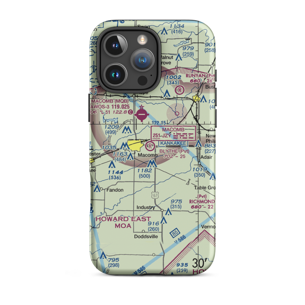 Smith Airport (LL27) VFR Sectional  Tough iPhone Case iPhone 16 Pro Max model shown