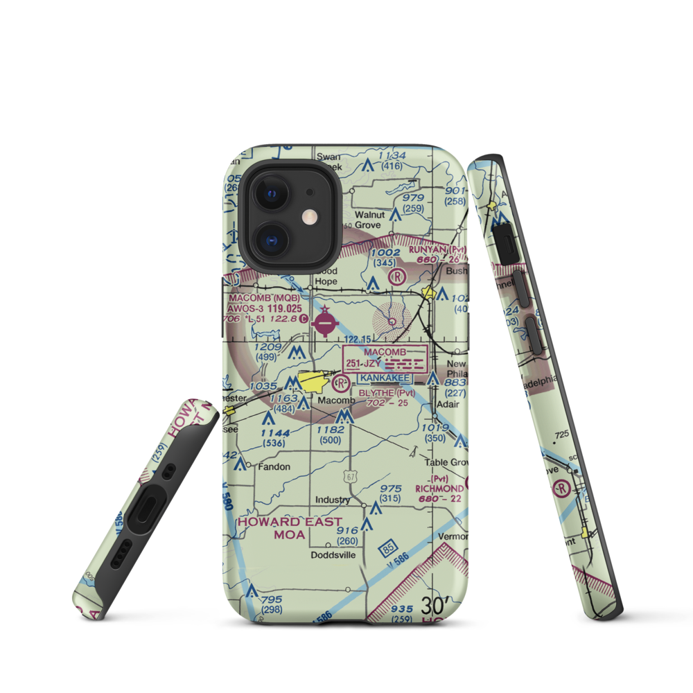 Smith Airport (LL27) VFR Sectional  Tough iPhone Case iPhone 12 mini model shown