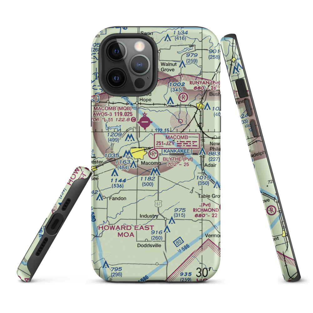 Smith Airport (LL27) VFR Sectional  Tough iPhone Case iPhone 12 Pro Max model shown