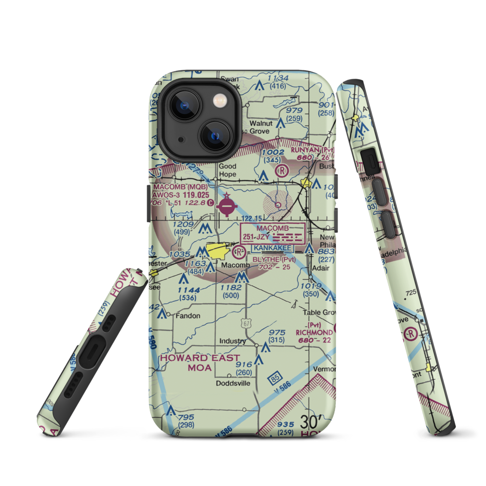 Smith Airport (LL27) VFR Sectional  Tough iPhone Case iPhone 13 model shown