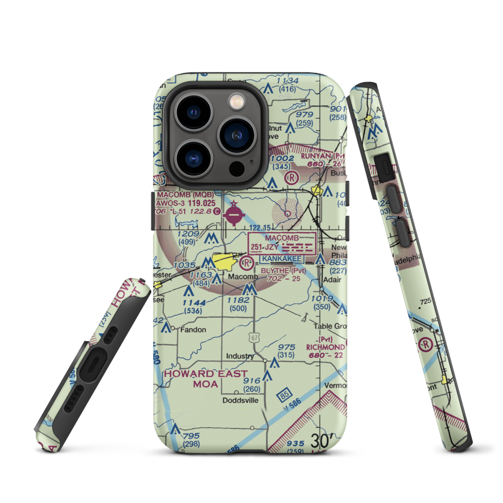Smith Airport (LL27) VFR Sectional  Tough iPhone Case iPhone 13 Pro model shown