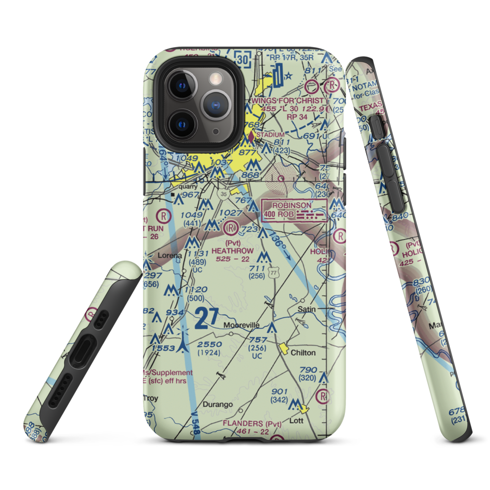 Smith Airport (XA51) VFR Sectional  Tough iPhone Case iPhone 11 Pro model shown