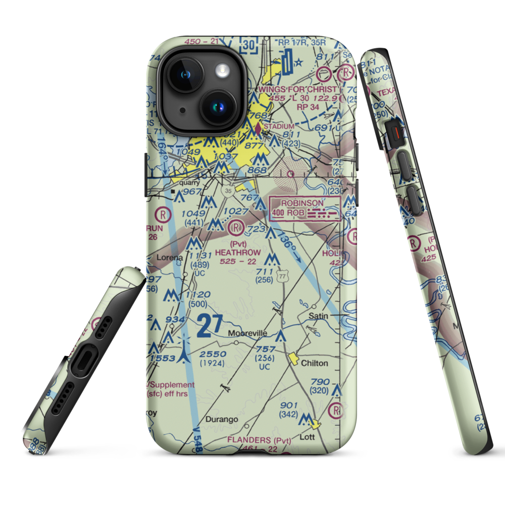 Smith Airport (XA51) VFR Sectional  Tough iPhone Case iPhone 15 Plus model shown
