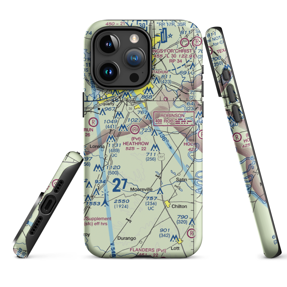 Smith Airport (XA51) VFR Sectional  Tough iPhone Case iPhone 15 Pro Max model shown