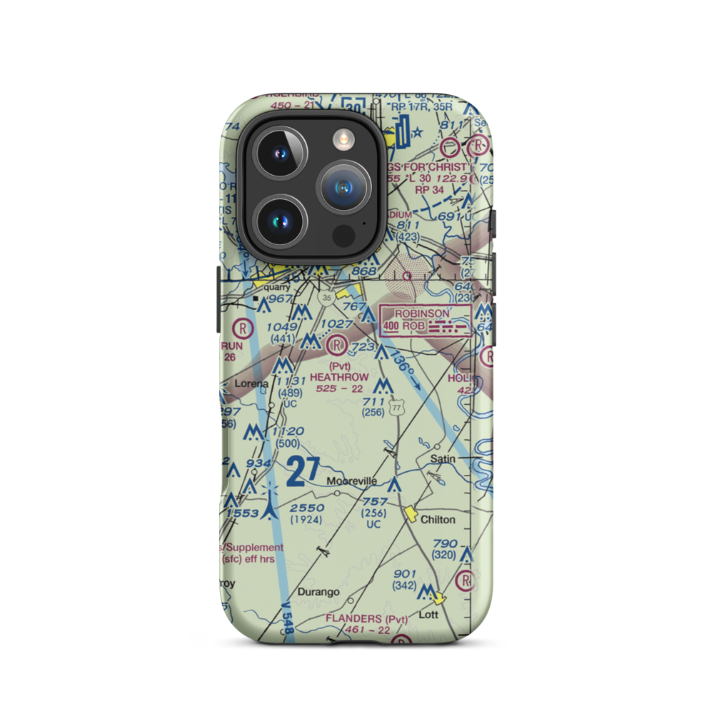 Smith Airport (XA51) VFR Sectional  Tough iPhone Case iPhone 16 Pro model shown