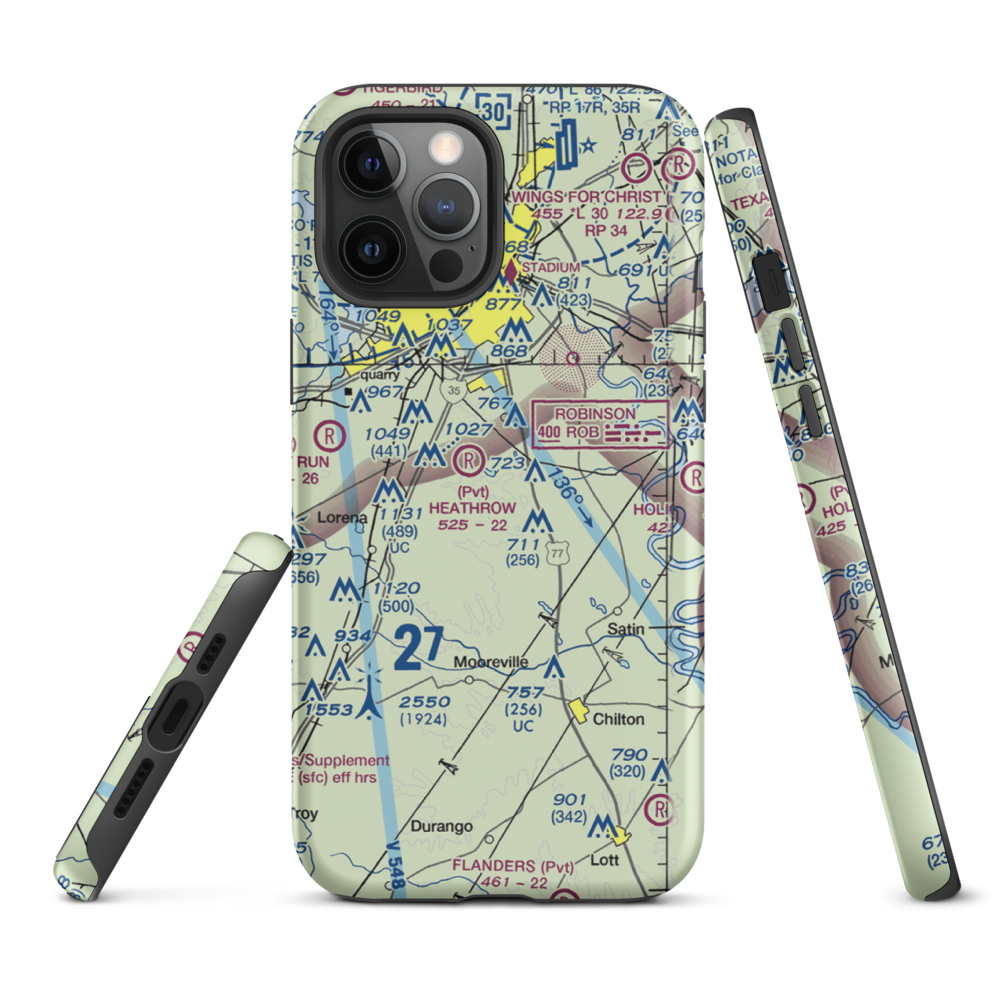 Smith Airport (XA51) VFR Sectional  Tough iPhone Case iPhone 12 Pro Max model shown