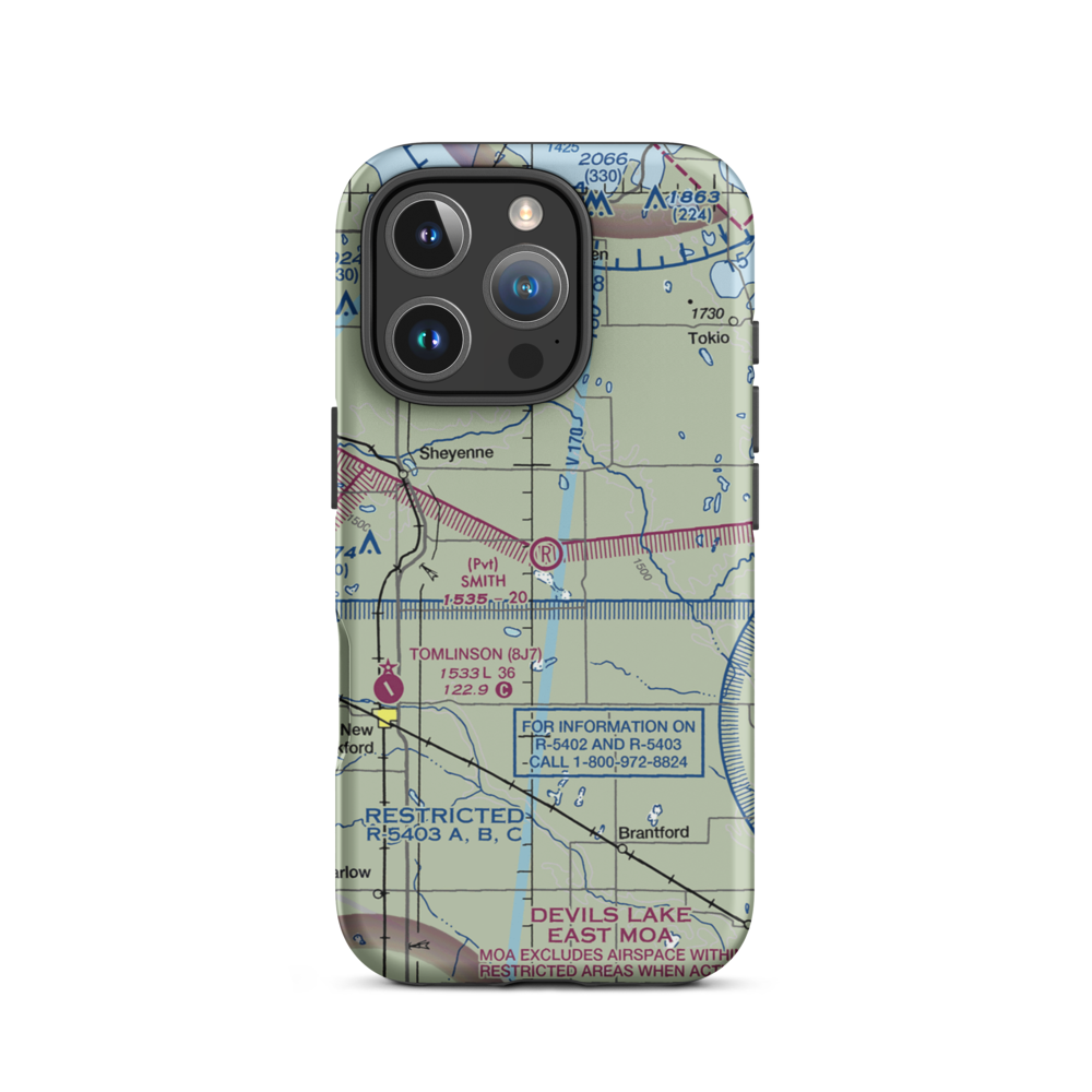 Smith Airstrip (NA70) VFR Sectional  Tough iPhone Case iPhone 16 Pro model shown
