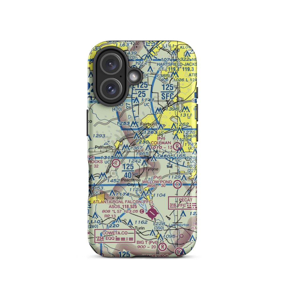 Smith Field (51GA) VFR Sectional  Tough iPhone Case iPhone 16 model shown