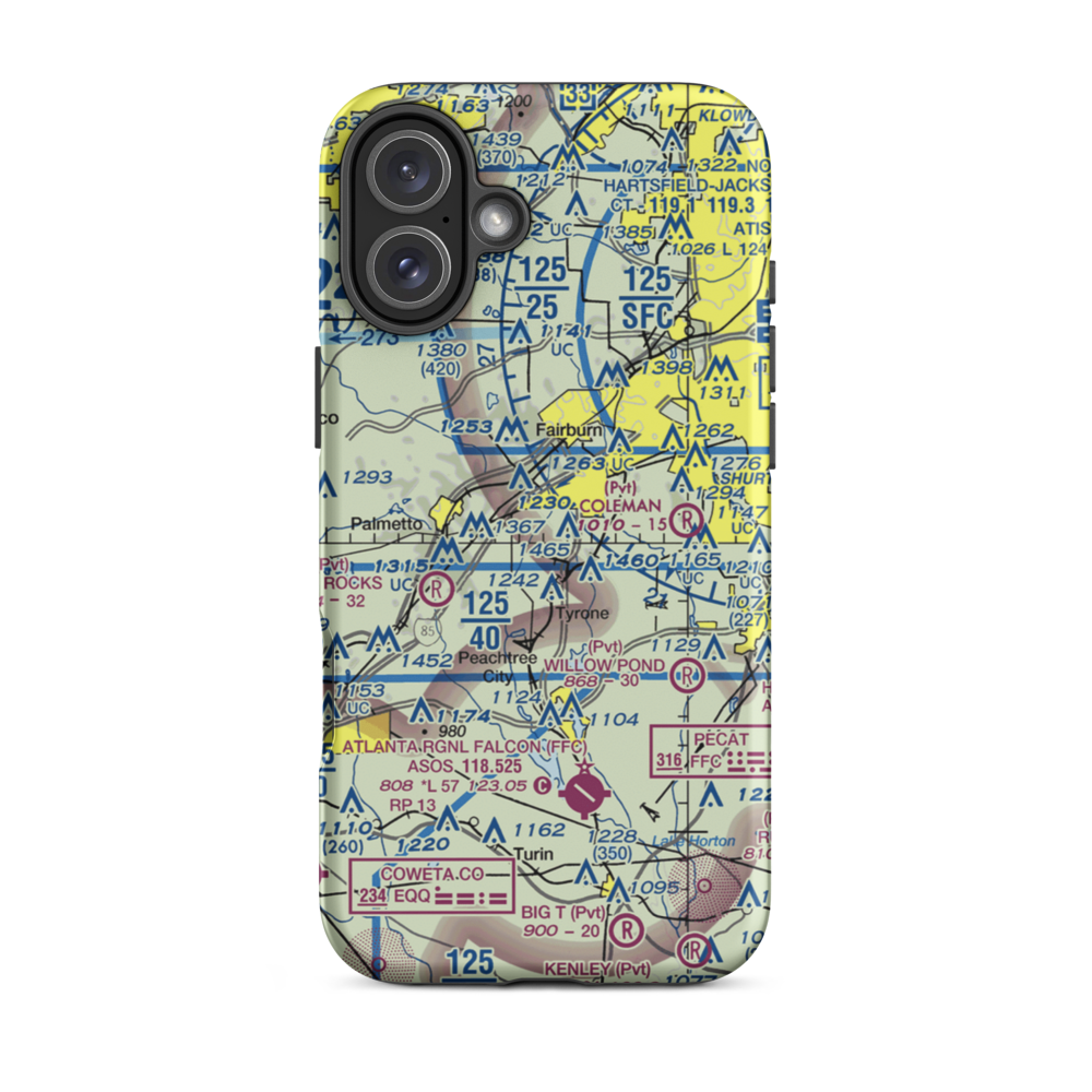 Smith Field (51GA) VFR Sectional  Tough iPhone Case iPhone 16 Plus model shown