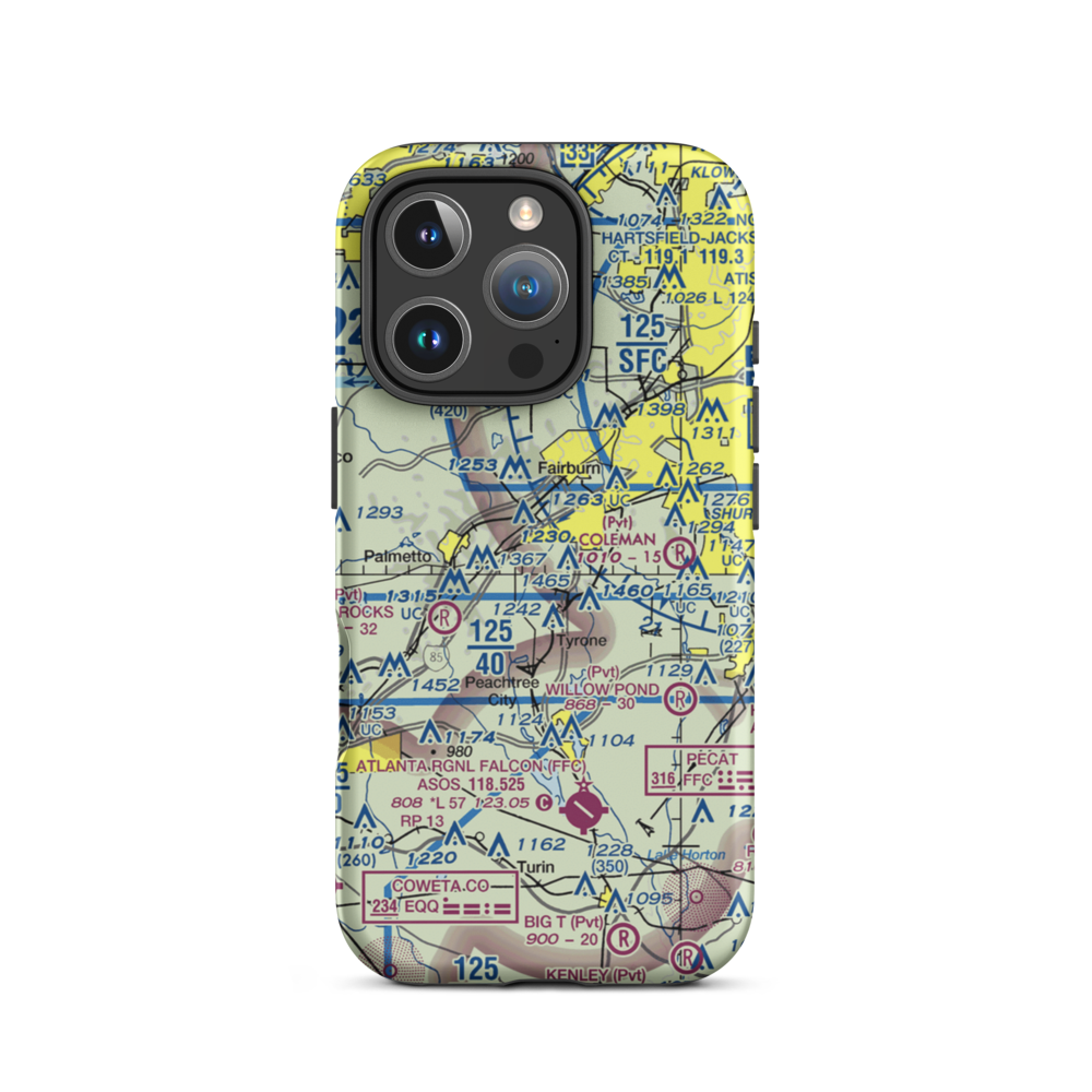 Smith Field (51GA) VFR Sectional  Tough iPhone Case iPhone 16 Pro model shown