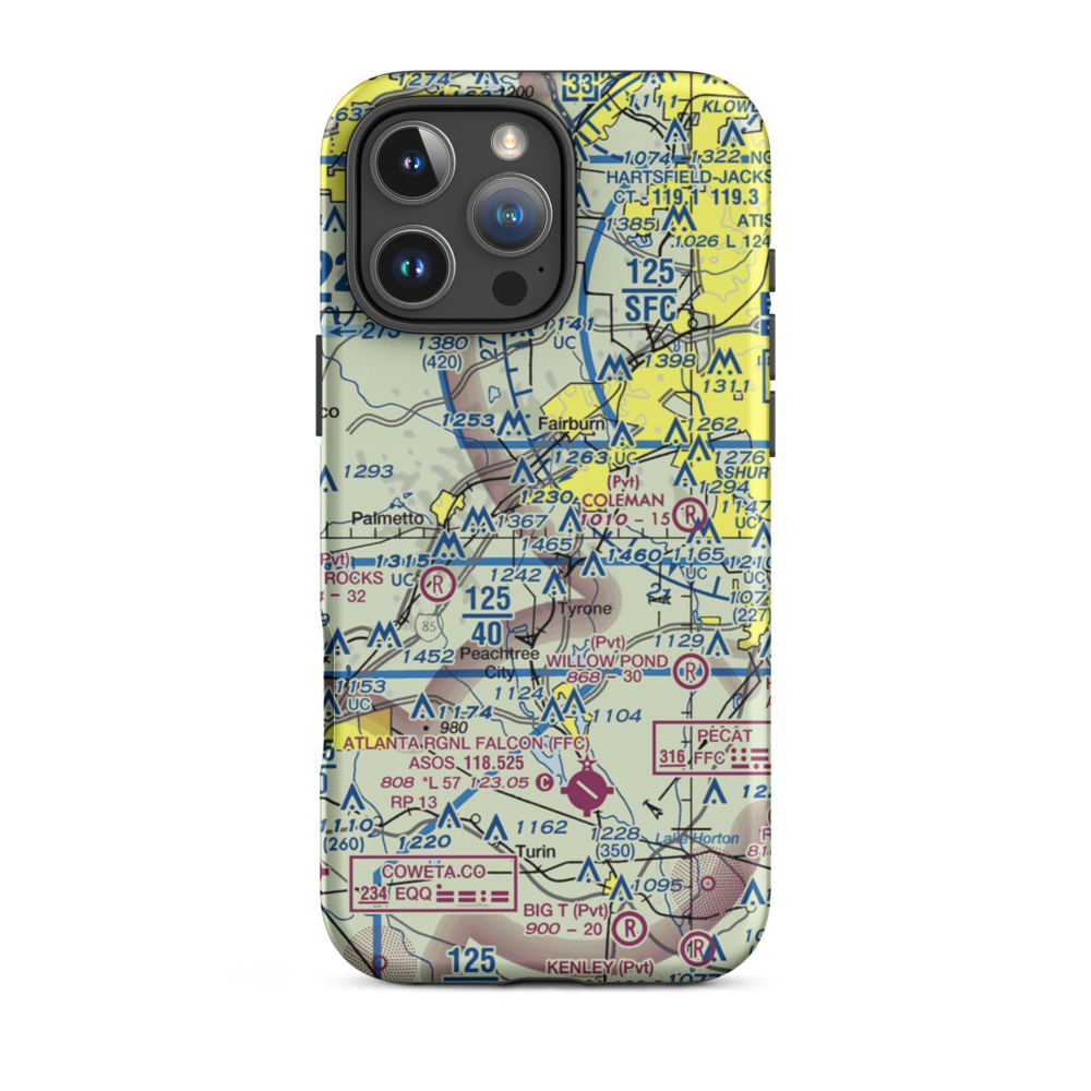 Smith Field (51GA) VFR Sectional  Tough iPhone Case iPhone 16 Pro Max model shown