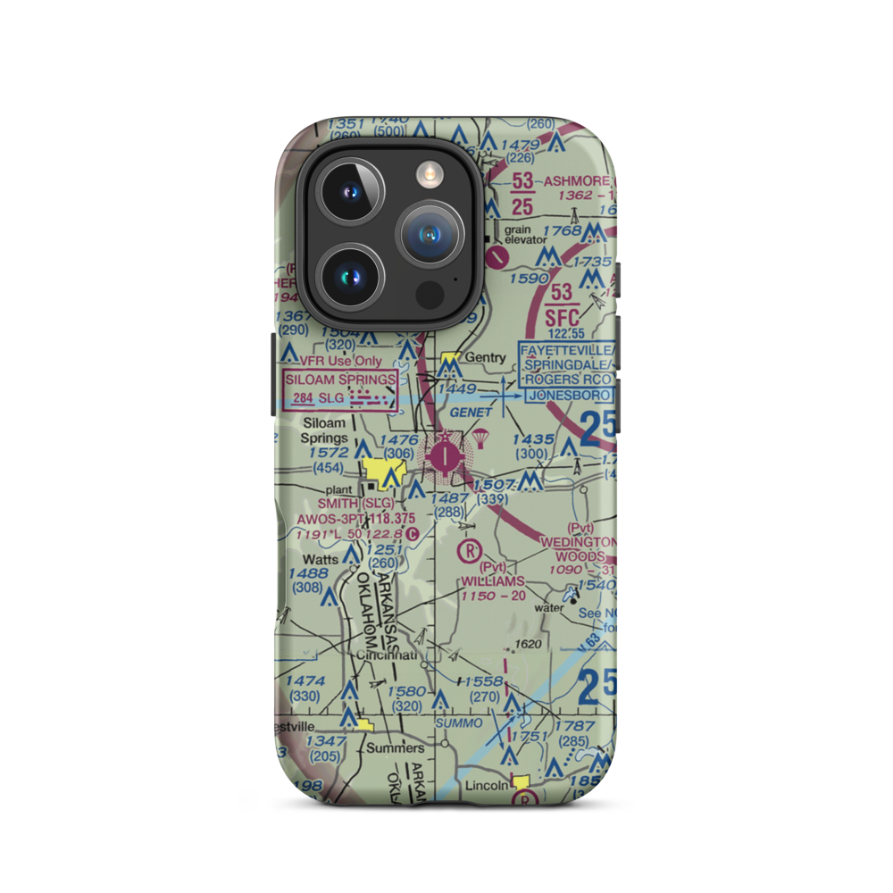 Smith Field (SLG) VFR Sectional  Tough iPhone Case iPhone 16 Pro model shown