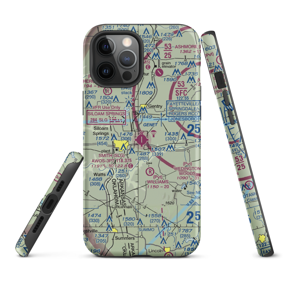 Smith Field (SLG) VFR Sectional  Tough iPhone Case iPhone 12 Pro Max model shown
