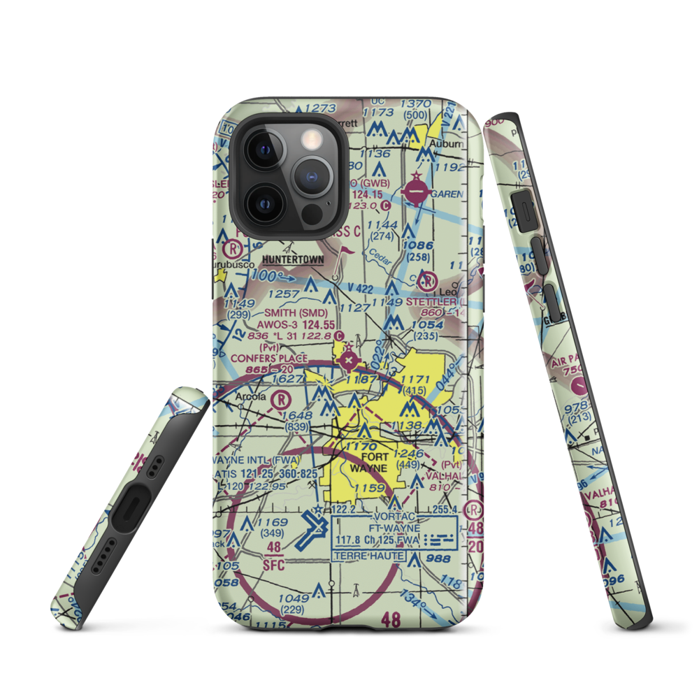 Smith Field (SMD) VFR Sectional  Tough iPhone Case iPhone 12 Pro model shown