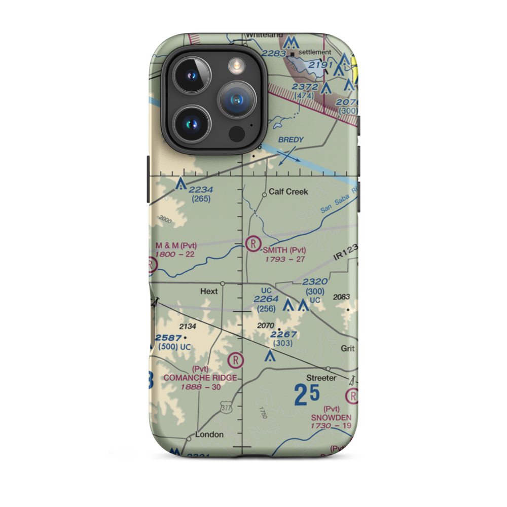 Smith I-Ranch Airport (14TE) VFR Sectional  Tough iPhone Case iPhone 16 Pro Max model shown