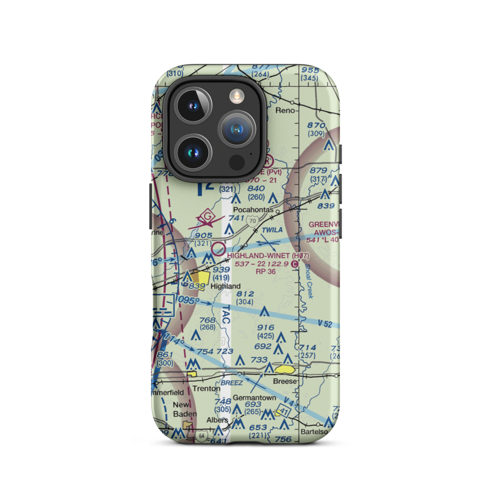 Smith Restricted Landing Area (61LL) VFR Sectional  Tough iPhone Case iPhone 16 Pro model shown