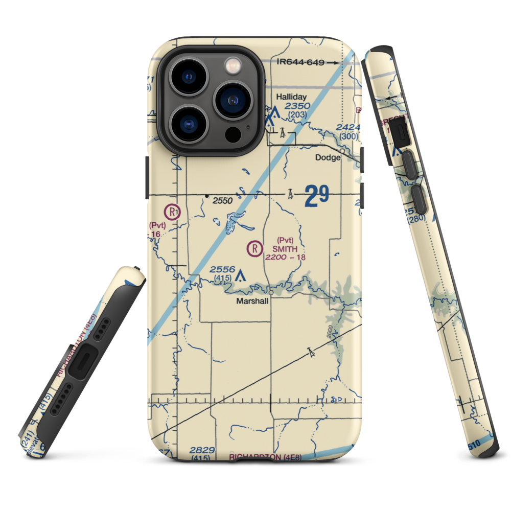 Smith Strip (10ND) VFR Sectional  Tough iPhone Case iPhone 13 Pro Max model shown