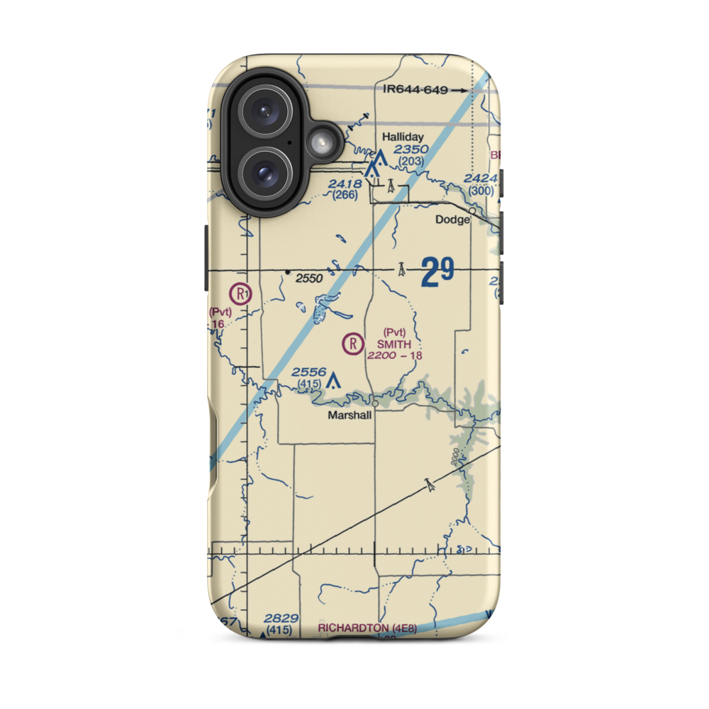 Smith Strip (10ND) VFR Sectional  Tough iPhone Case iPhone 16 Plus model shown