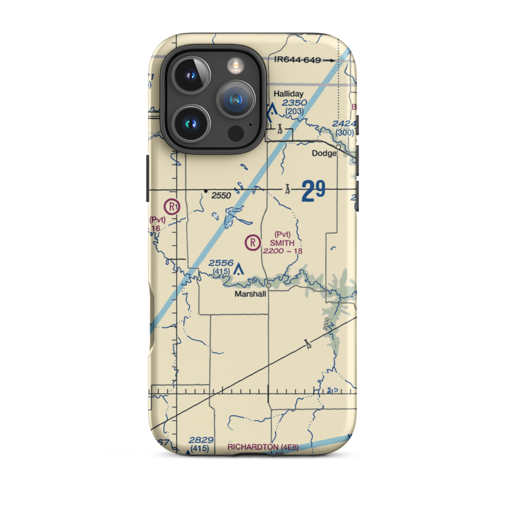 Smith Strip (10ND) VFR Sectional  Tough iPhone Case iPhone 16 Pro Max model shown