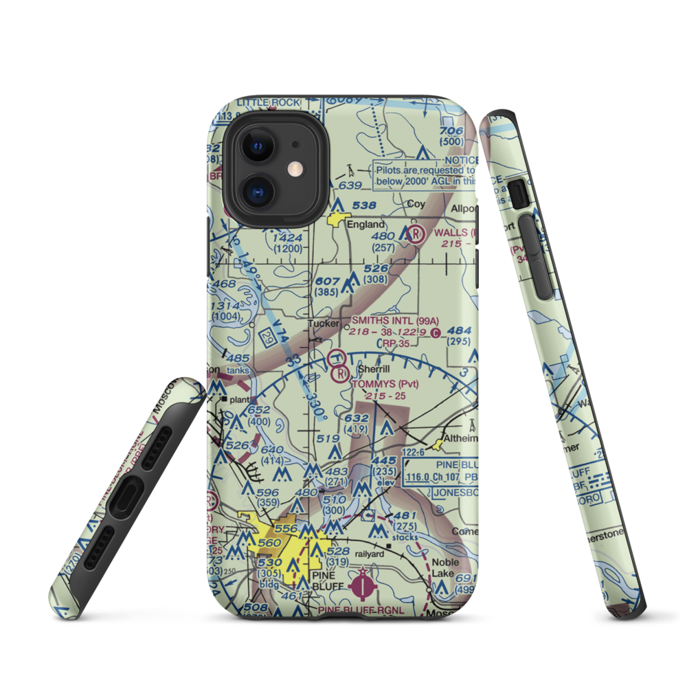 Smith's International Airport (99A) VFR Sectional  Tough iPhone Case iPhone 11 model shown