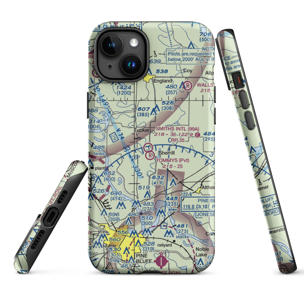 Smith's International Airport (99A) VFR Sectional  Tough iPhone Case iPhone 15 Plus model shown