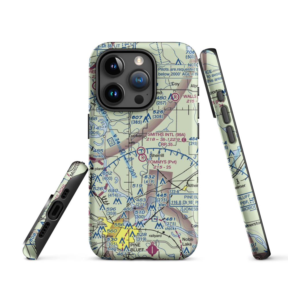 Smith's International Airport (99A) VFR Sectional  Tough iPhone Case iPhone 15 Pro model shown