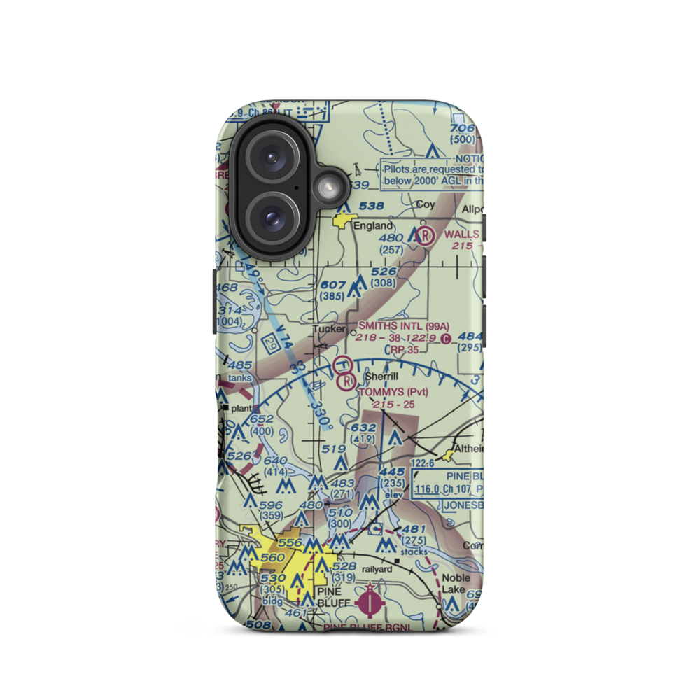 Smith's International Airport (99A) VFR Sectional  Tough iPhone Case iPhone 16 model shown
