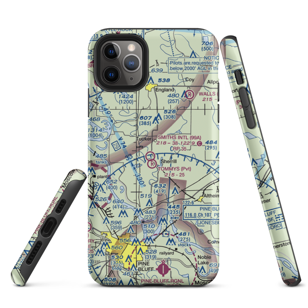 Smith's International Airport (99A) VFR Sectional  Tough iPhone Case iPhone 11 Pro Max model shown