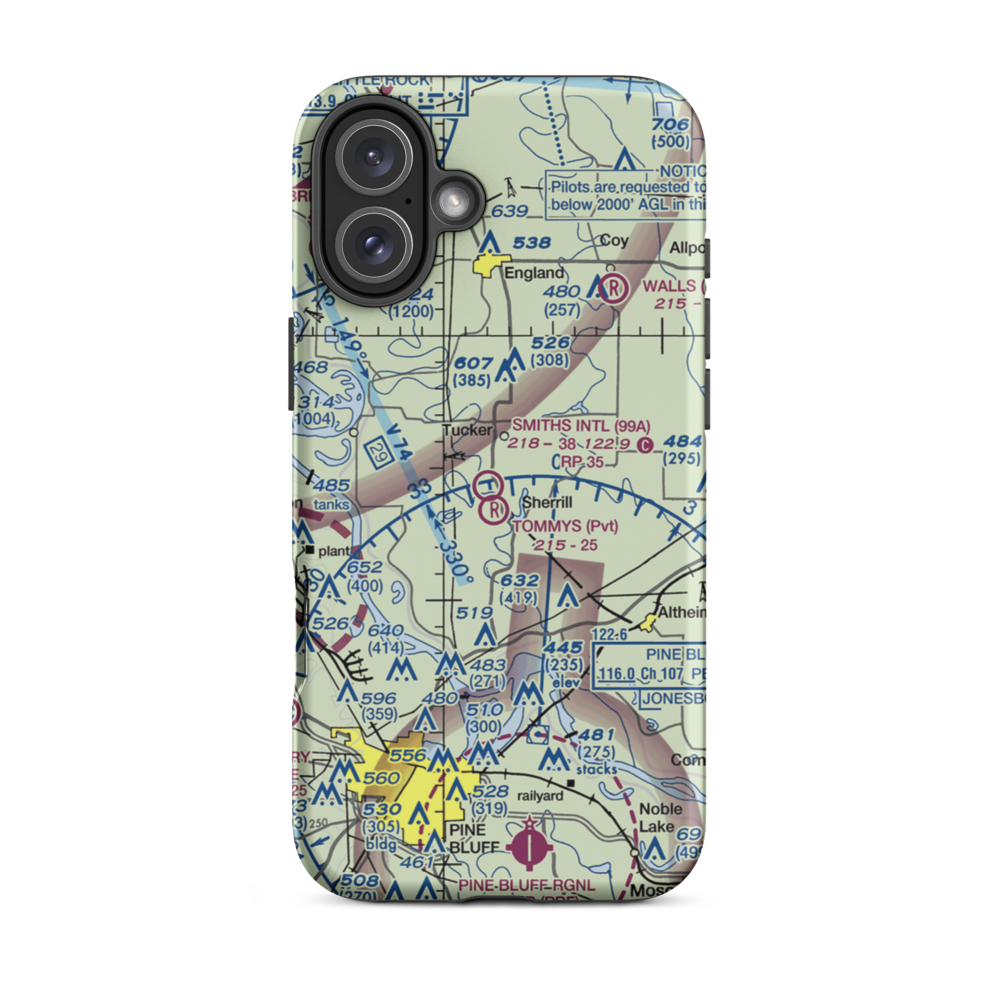 Smith's International Airport (99A) VFR Sectional  Tough iPhone Case iPhone 16 Plus model shown
