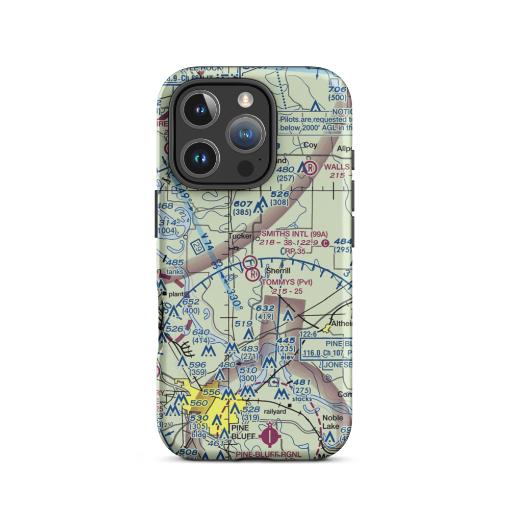 Smith's International Airport (99A) VFR Sectional  Tough iPhone Case iPhone 16 Pro model shown