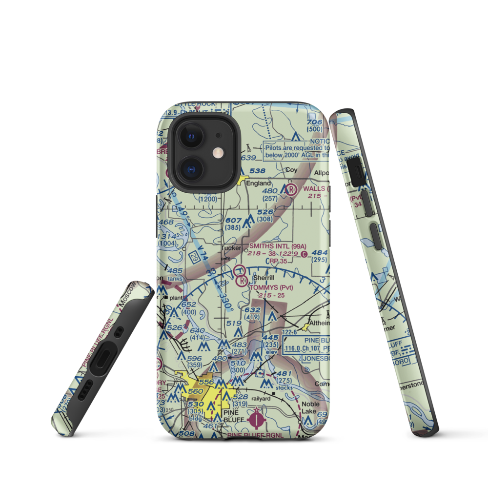 Smith's International Airport (99A) VFR Sectional  Tough iPhone Case iPhone 12 mini model shown