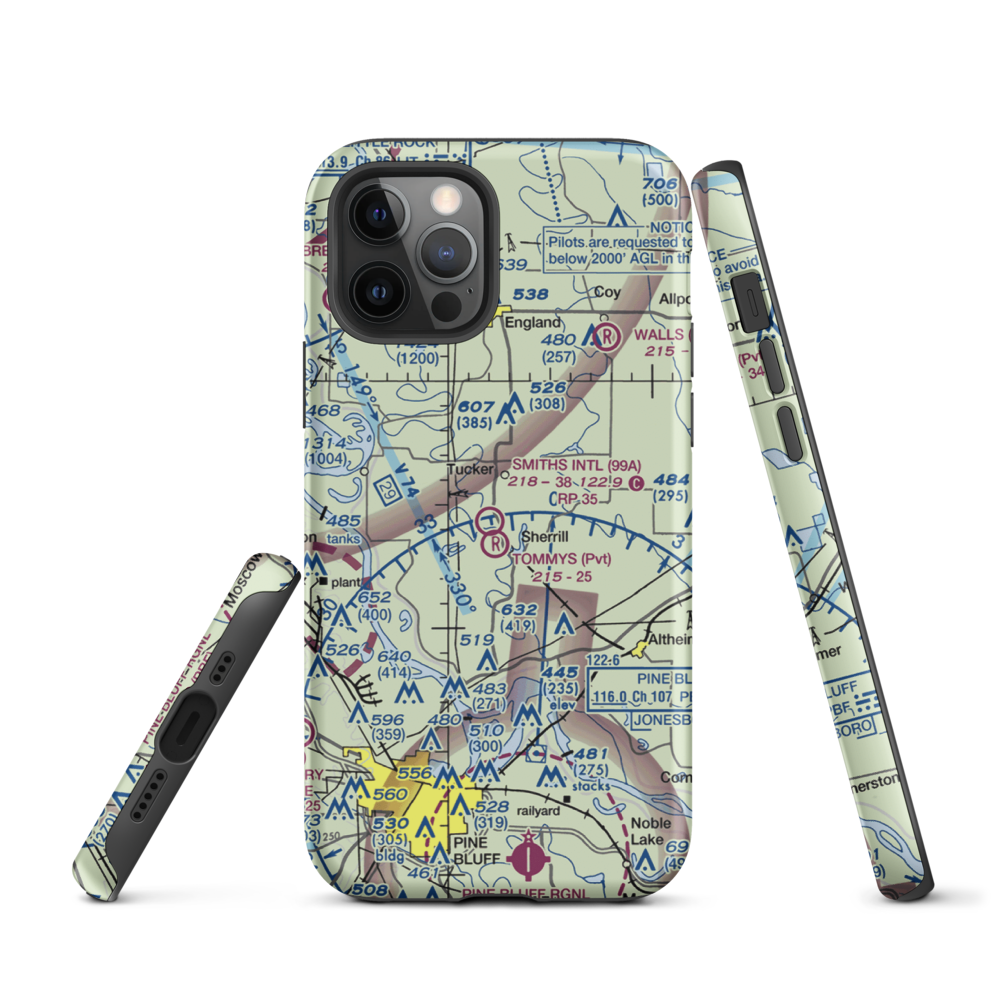 Smith's International Airport (99A) VFR Sectional  Tough iPhone Case iPhone 12 Pro model shown