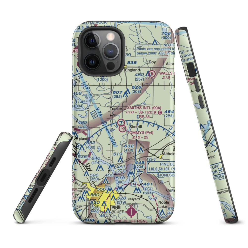 Smith's International Airport (99A) VFR Sectional  Tough iPhone Case iPhone 12 Pro Max model shown