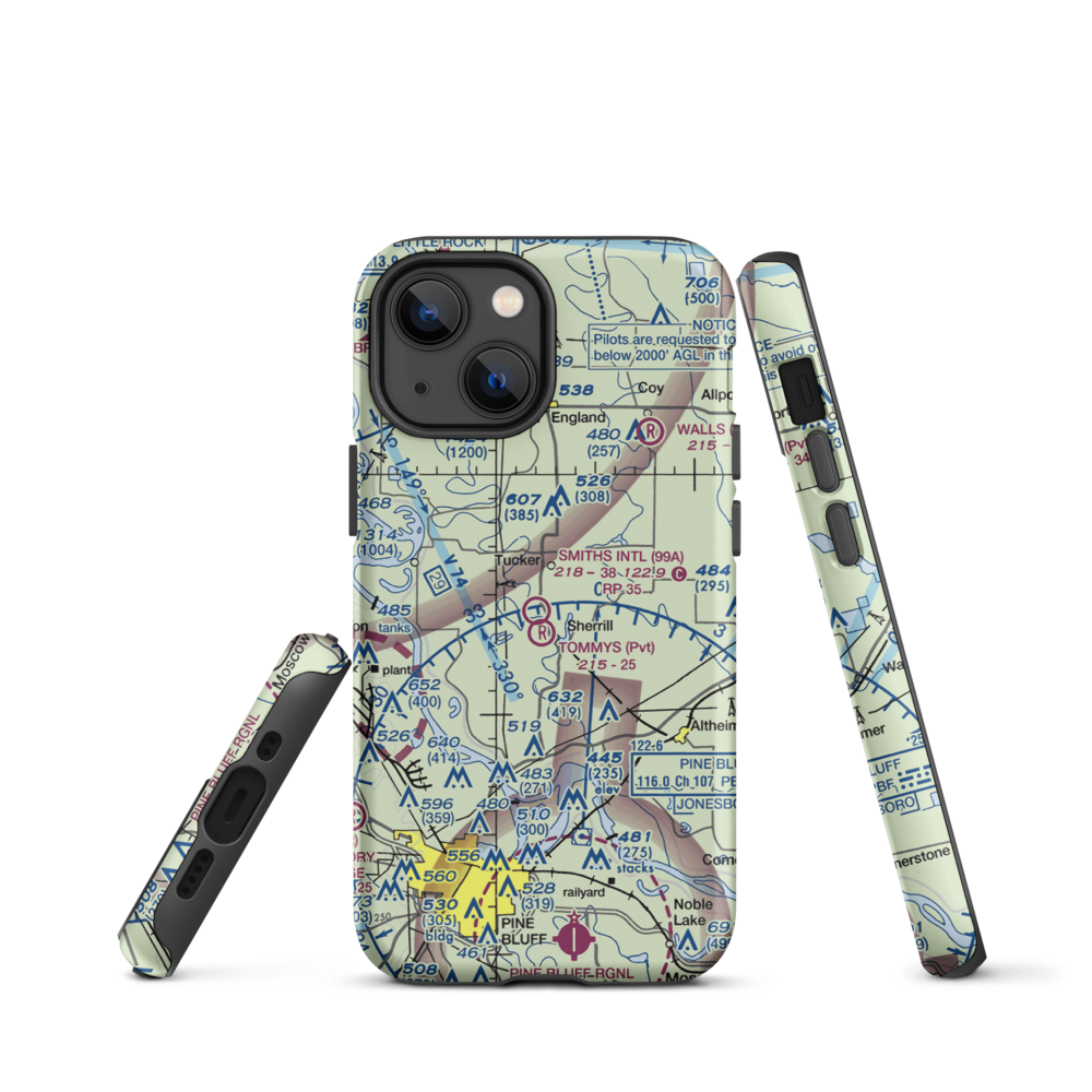 Smith's International Airport (99A) VFR Sectional  Tough iPhone Case iPhone 13 mini model shown