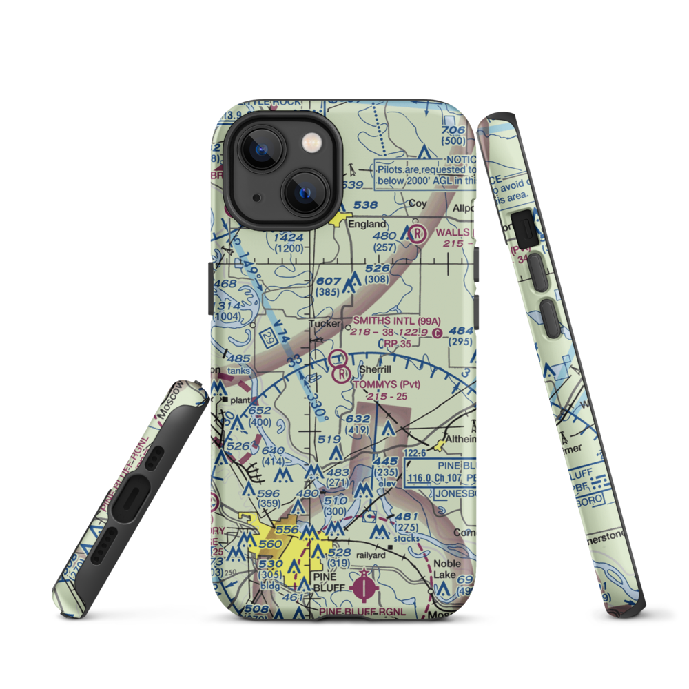 Smith's International Airport (99A) VFR Sectional  Tough iPhone Case iPhone 13 model shown